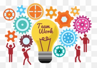Teamwork - Start The Team To Work Together Light Bulb Ideas Transparent Background Teamwork Clipart Png,Start Png