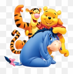 Winnie The Pooh With Tigger And Eeyore Png Transparent