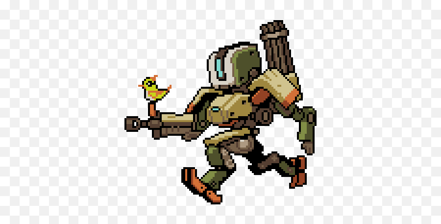 Overwatch Sprite Sprays Bastion Pixel Art - Pixel Art Game Characters Png,Zenyatta Png