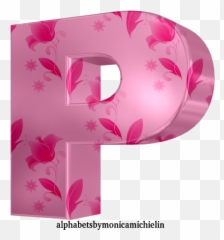 Monica Michielin Alfabetos Pink Flowers Pastel Alphabet - Girly Png,Numbers Icon Png