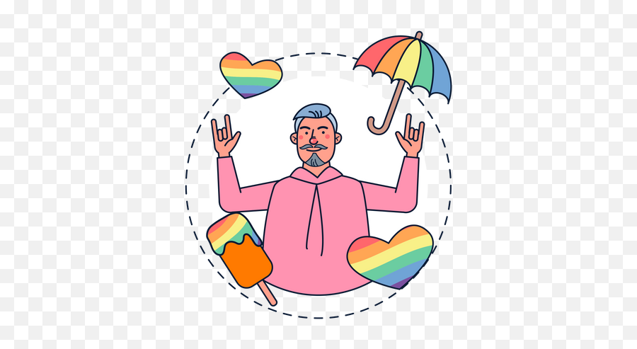 Gay Icon - Download In Line Style Happy Png,Agender Icon