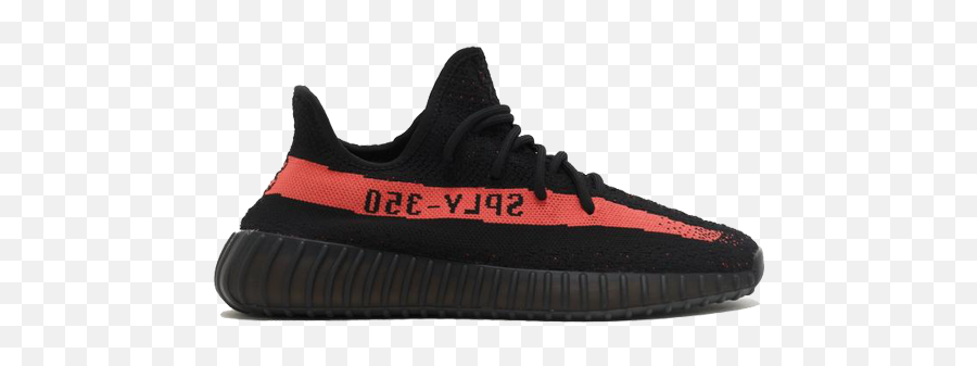 Yeezy Boost 350 V2 Red Stripe - Yeezy Boost 350 V2 Black Red Png,Red Stripe Png