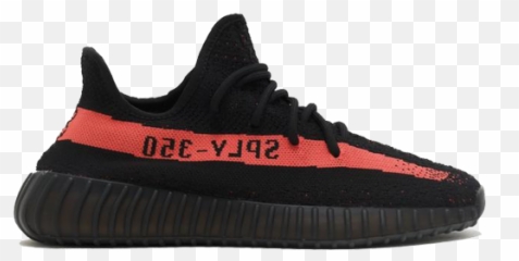 Yeezy Boost 350 V2 Red Stripe - Yeezy Boost 350 V2 Black Red Png,Red Stripe Png