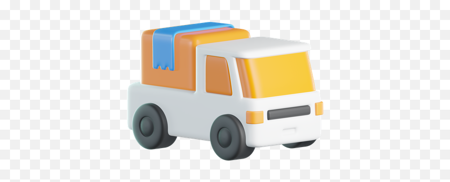 Premium Package Dolly 3d Illustration Download In Png Obj - Commercial Vehicle,Usps Truck Icon