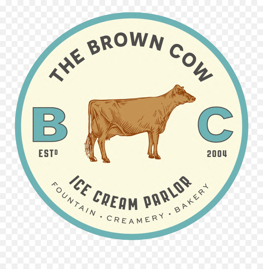 Brown Cow Logo - Brown Cow Ice Cream Parlor Png,Cow Logo