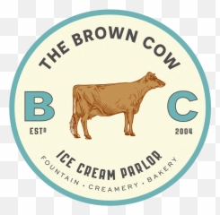 Brown Cow Logo - Brown Cow Ice Cream Parlor Png,Cow Logo