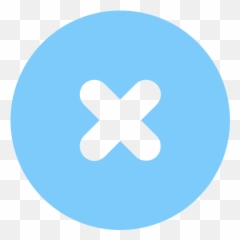 Cross Delete Remove Icon - Bold Blue Glyphs free Samples png