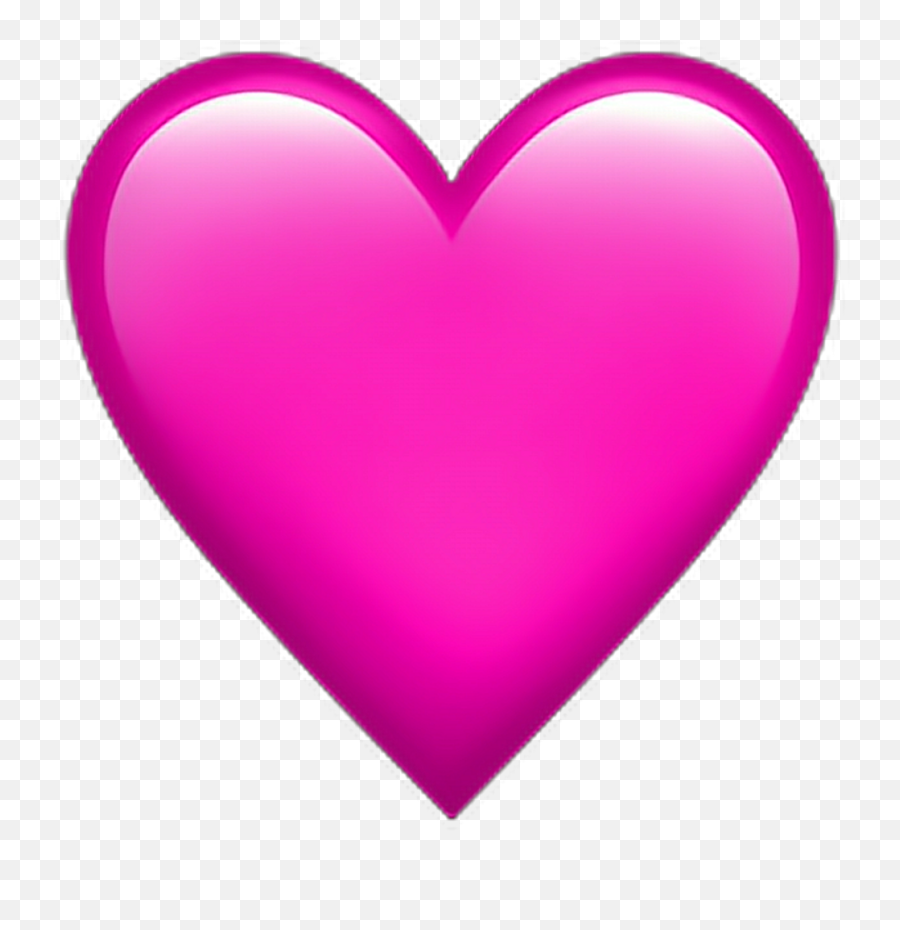 Download U2022pink Heart Pinkheart Emoji Emoticon Iphone - Emojis De Iphone Png,Pink Heart Transparent Background