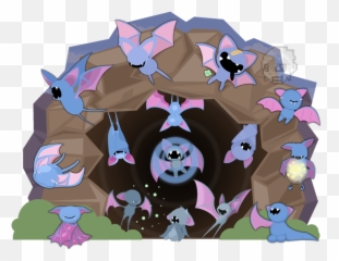 Zubat Hanging Upside Down Transparent - Zubat Sleeping Png,Zubat Png