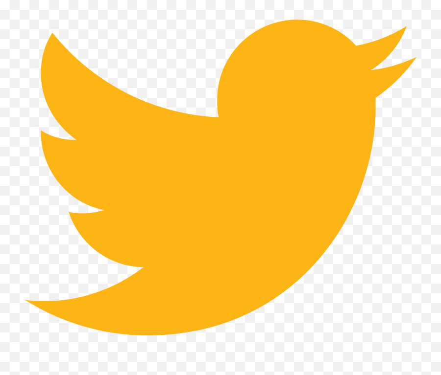 Twitter - Individual Social Media Logos Png Full Size Png Transparent Orange Twitter Logo,Twitter Logos