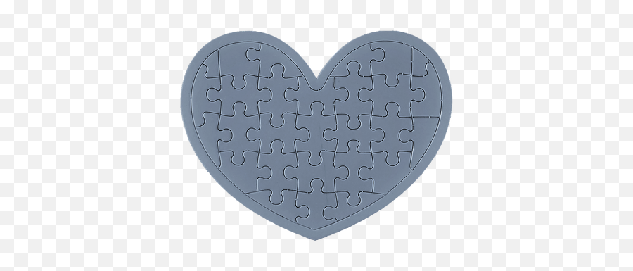 Blue Heart Jigsaw Puzzle Card - Heart Png,Blue Heart Png