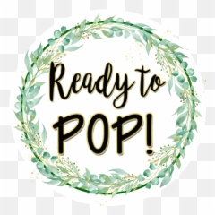 Green And Gold Wreath - Ready To Pop Popcorn Favor Bags Ready To Pop Transparent Png,Gold Wreath Png