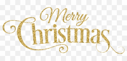 Clipart Gold Merry Christmas Png