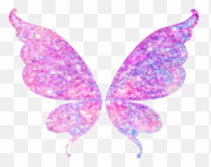 Butterfly Wings Glitter Edit Sticker - Butterfly Fairy Wings Png,Butterfly Wing Png
