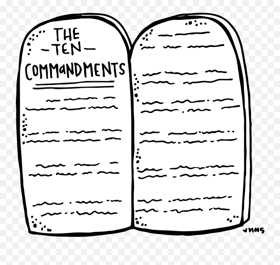 Moses Clipart 10 Commandment - Ten Commandments Tablet Coloring Pages Png,Ten Commandments Png