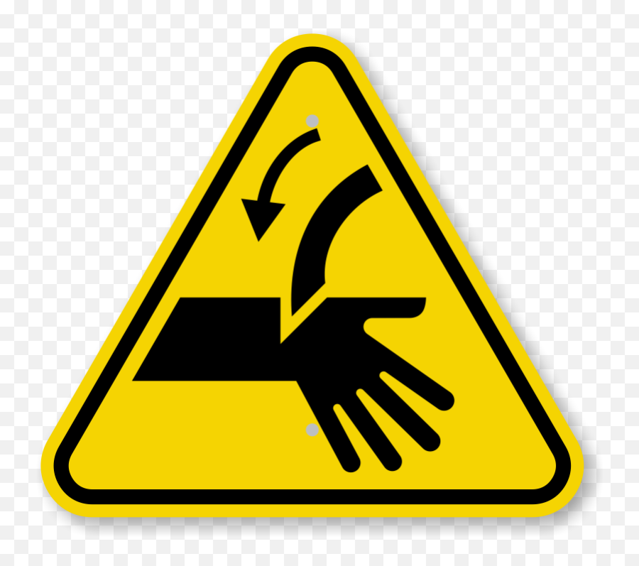Hazard Sign Png - Iso Cutting Of Fingers Curved Blade Cutting Hazard Symbol,Warning Sign Png