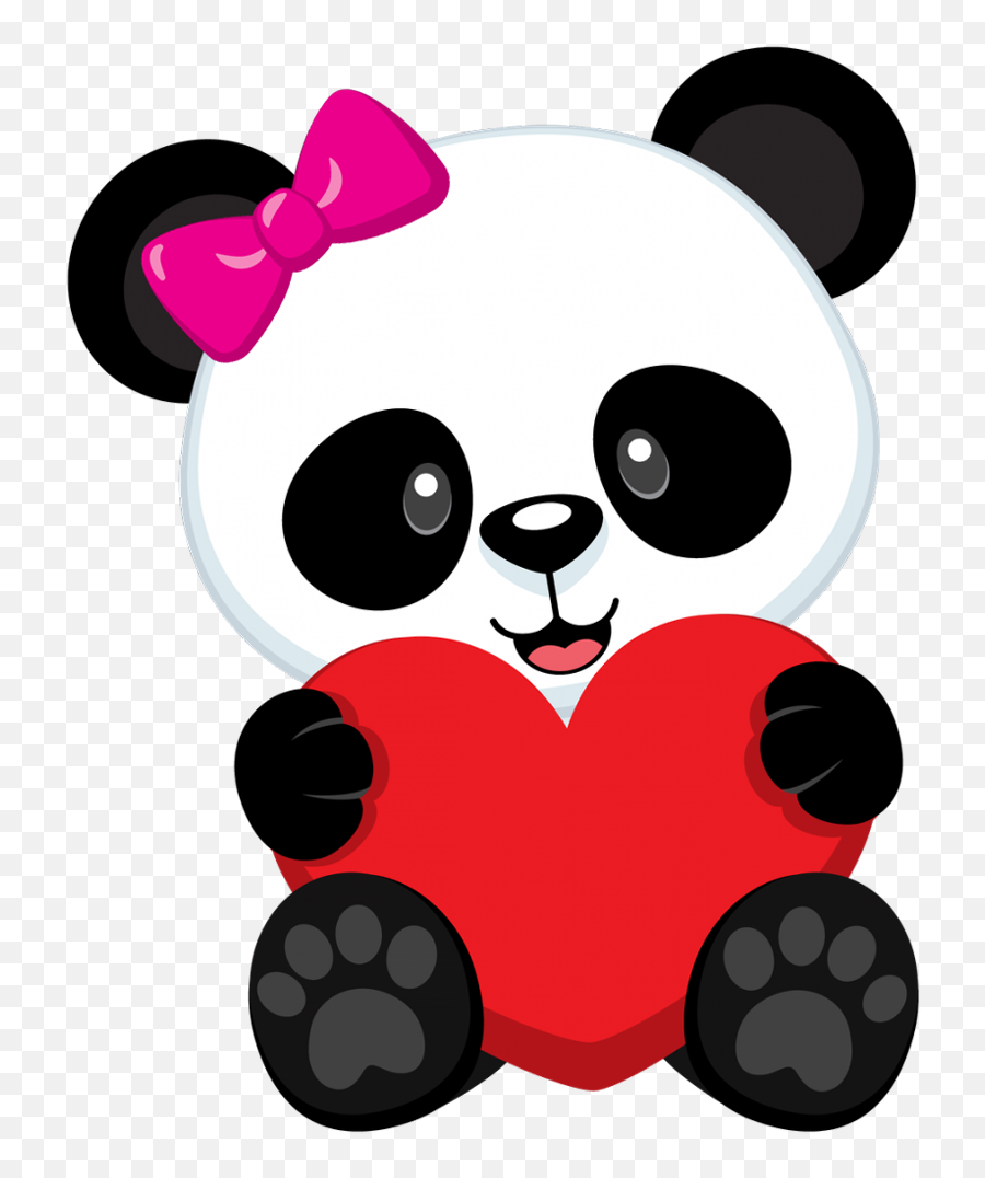 25 Imagens Ursinha Panda Coração Png - Pink Panda,Coração Png
