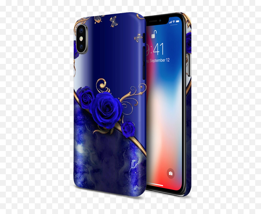 Elegant Blue Rose Cell Phone Case - Smartphone Png,Blue Rose Png
