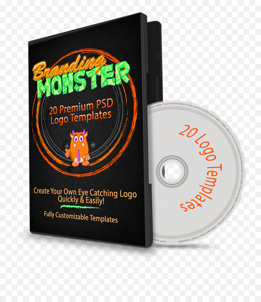 Monster 20 Premium Psd Logo Templates - Cd Png,Logo Psd