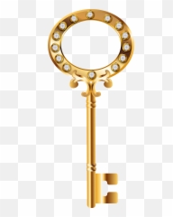 Gold Crown Keys Transparent Png - Transparent Golden Key Png,Keys Png