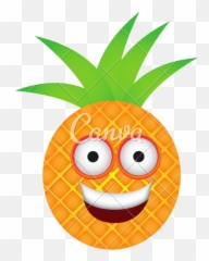 Download Hd 800 X 2 - Cartoon Pineapple With Face png