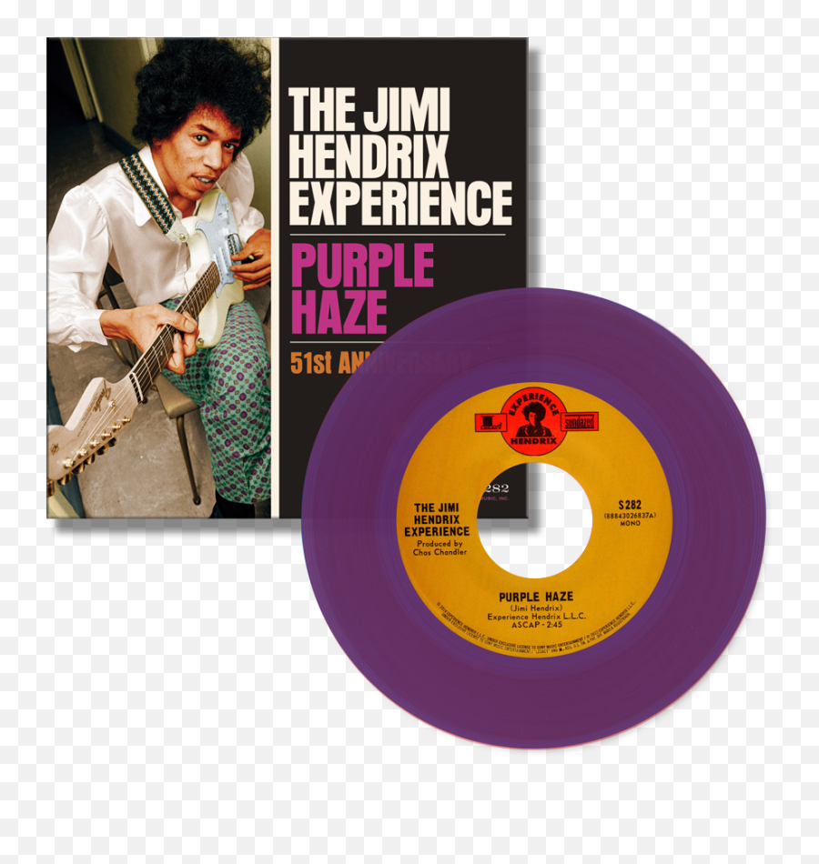 Hendrix Jimi - Purple Haze Bw 51st Anniversary 7 Single Purple Vinyl Gloucester Road Tube Station Png,Jimi Hendrix Png