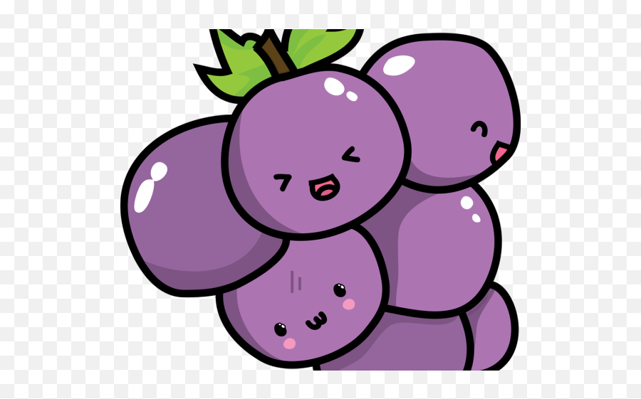 Grapes Clipart Kawaii - Cute Grapes Png Download Full Kawaii Grapes,Grape Png