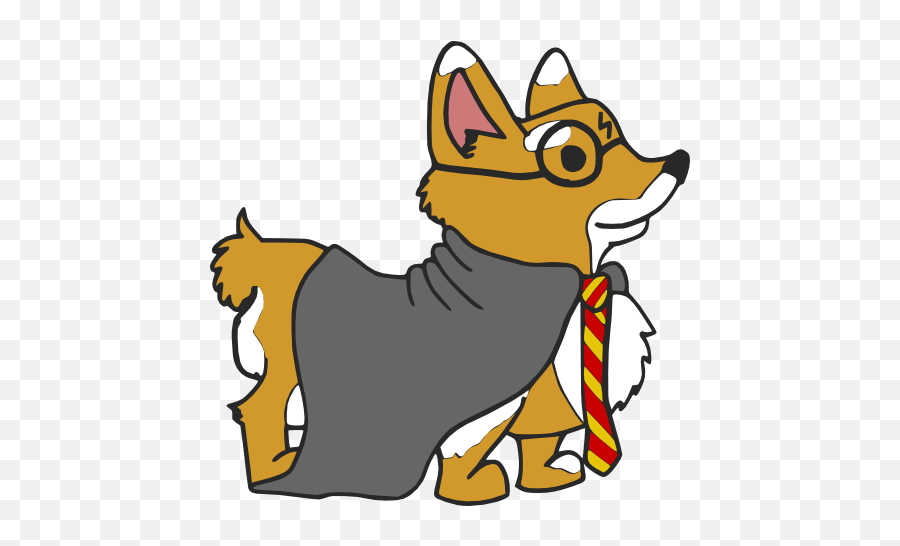 Movies Personal Use Potter Corgi - Pembroke Welsh Corgi Harry Potter Corgi Sticker Png,Corgi Png