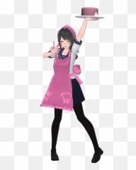 Yandere Simulator Yuno Gasai Cooking Senpai And Khai - Yandere Chan Cooking Club Png,Yuno Gasai Png