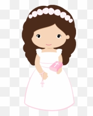 First Communion Paper Quilling Taps - Clip Art Girl Png