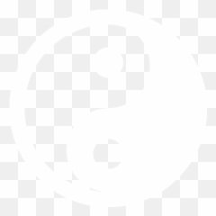 White Yin Yang Icon - Png