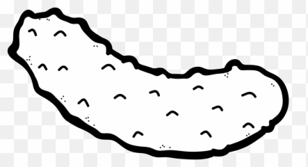 Pickle Clipart Transparent Png Image - Outline Pickle Black And White,Pickle Transparent
