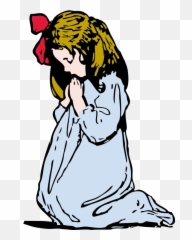 Girl - Praying Clipart png