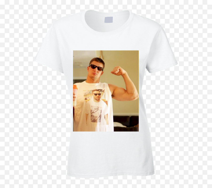 Download Rob Gronkowski Wearing Julian - Male Celebrities T Shirts Png,Rob Gronkowski Png