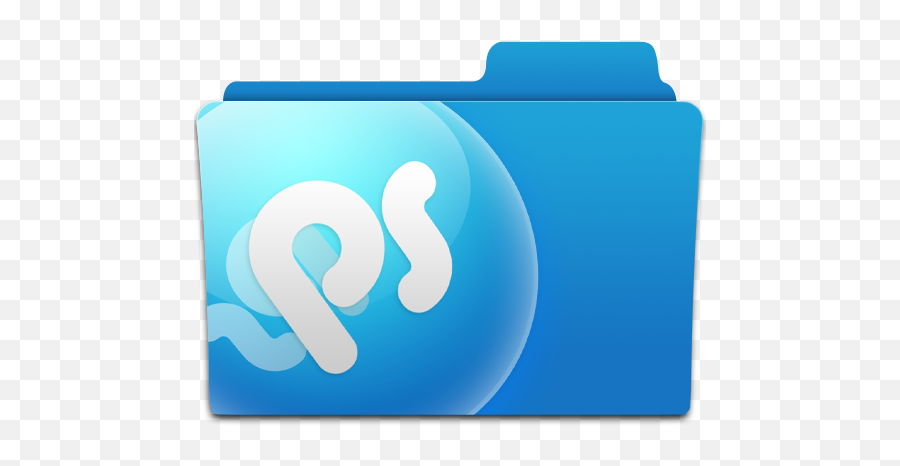 Photoshop Blue Bubble Folder Icon Png - Photoshop Folder Icon,Photoshop Icon Window+cube