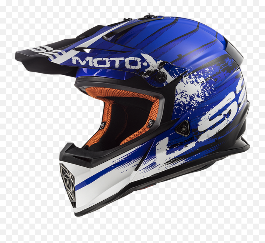 Ls2 Fast V2 Mx437 - Capacete De Motocross Azul Png,Blue Icon Motorcycle Helmet