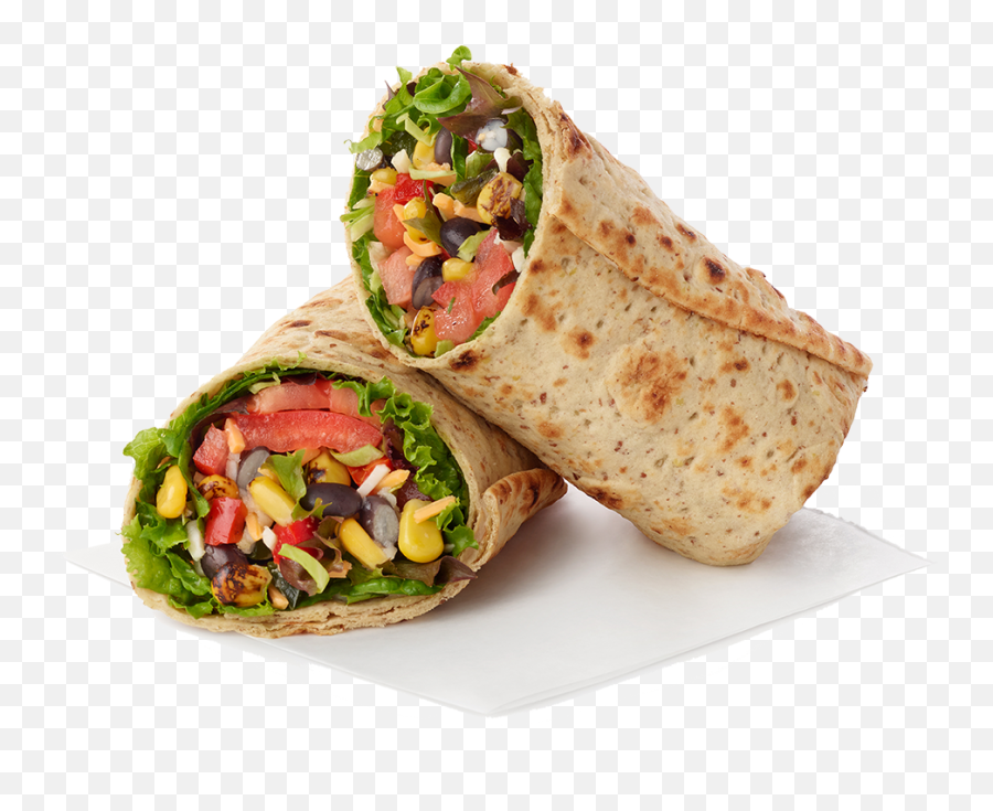Southwest Veggie Wrap Nutrition And - Chick Fil A Veggie Wrap Png,Vegetarian Menu Icon