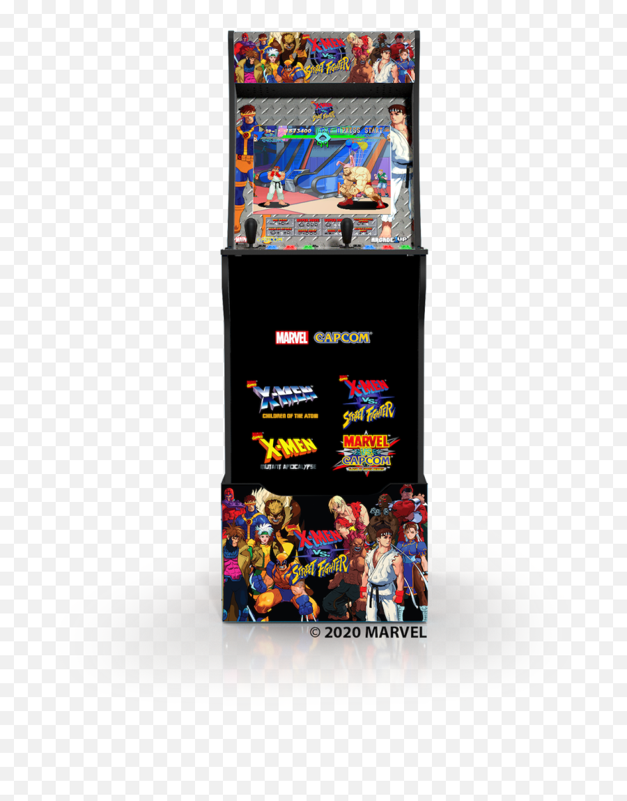 X - Men Vs Street Fighter Arcade Machine With Riser Arcade1up Fictional Character Png,Street Fighter Desktop Icon