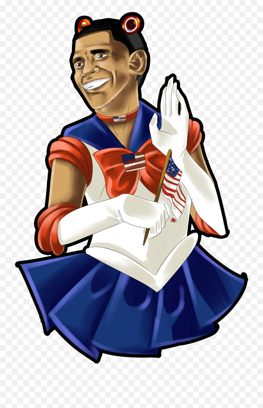 Michelle Obama Clipart - Sailor Moon Obama Transparent Obama Sailor Moon Png,Sailor Moon Aesthetic Icon