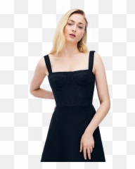 Sophie Turner Model - Sophie Turner Black Dress Png,Sophie Turner Png