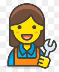 Mechanic Woman Icon - Free download Iconfinder Girl Emoji Tipping Hand Png