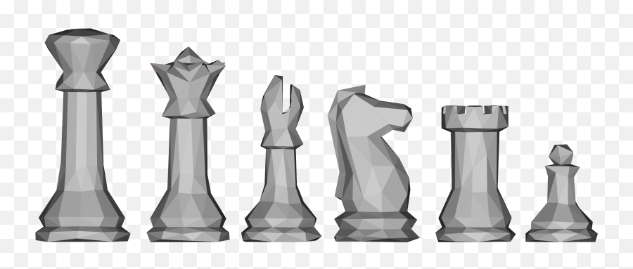 Game Piece Png - Low Poly Chess Pieces,Chess Pieces Png