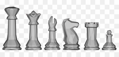 Game Piece Png - Low Poly Chess Pieces