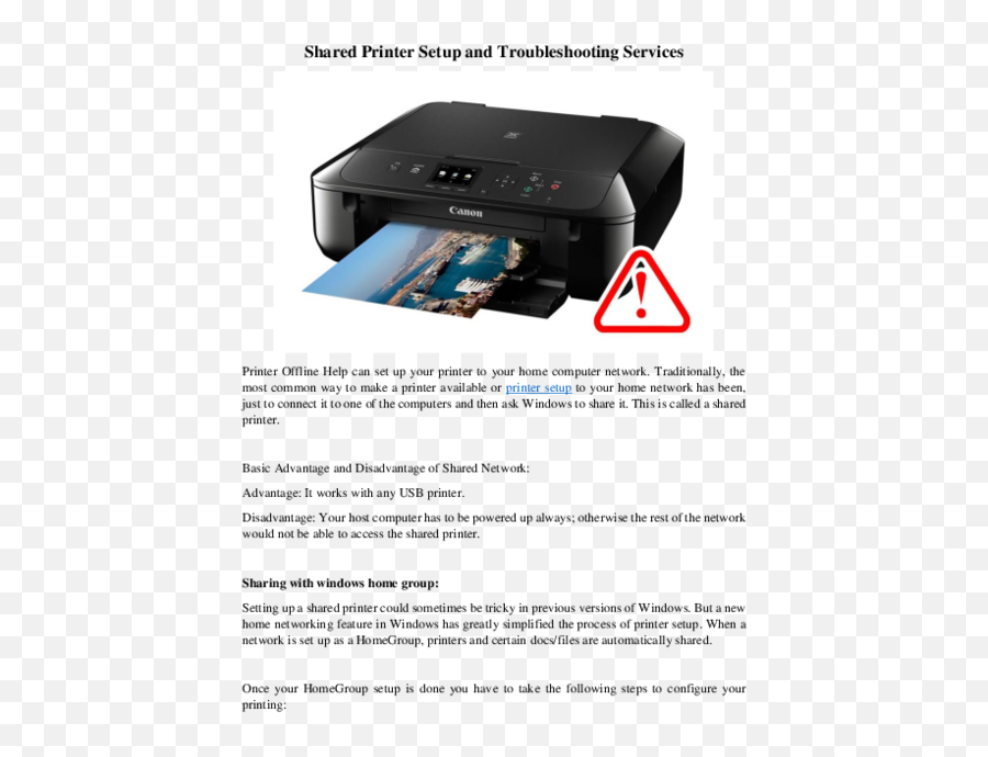 Pdf Shared Printer Setup And Troubleshooting Services - Edible Printer Price Philippines Png,Homegroup Icon Showed Up On My Desktop