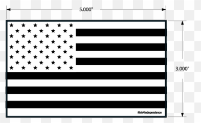 Black And White American Flag Sticker Png