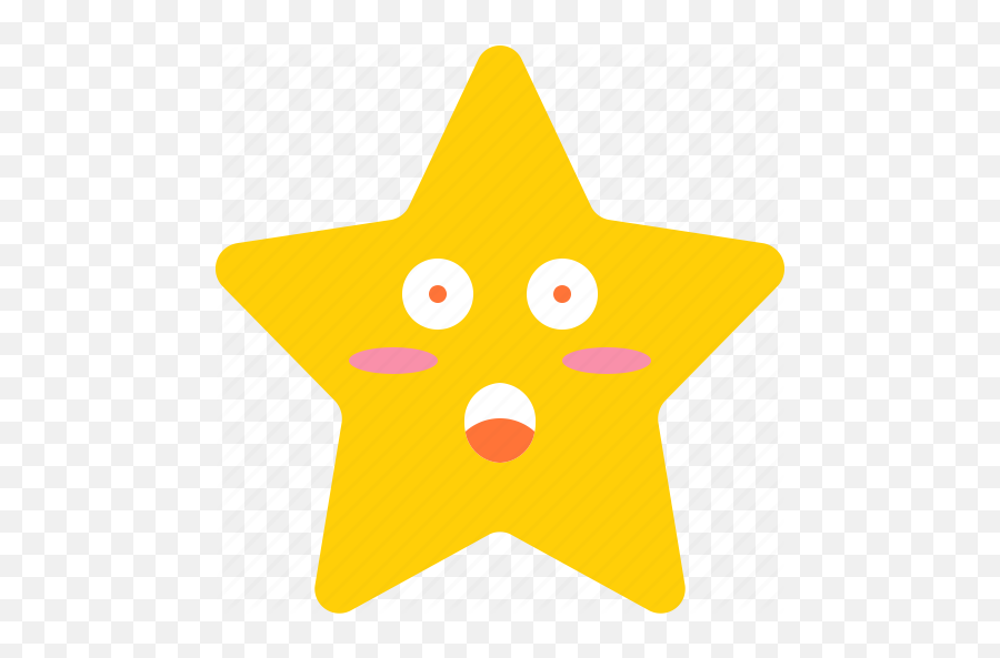 Emoji Emotion Flushed Shock Star - Illustration Png,Flushed Emoji Png