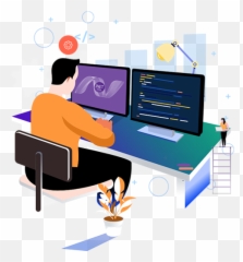 Asp Net Core Development Company India - GirnarSOFT Office Worker png
