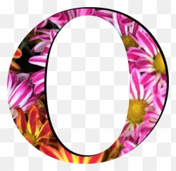 Flower Pattern Letters O - Png