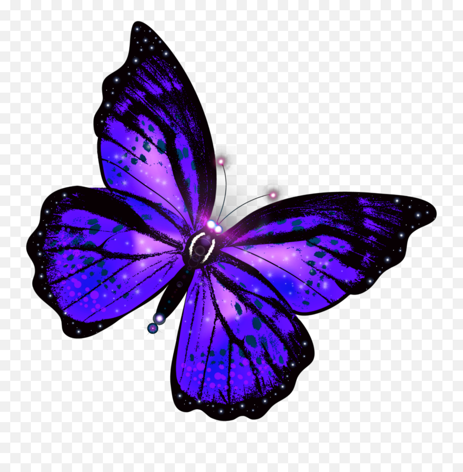Freetoedit Butterfly Glowing Glow Blue Purple Bug Insec - Glow Purple Butterfly Png,Purple Butterfly Png