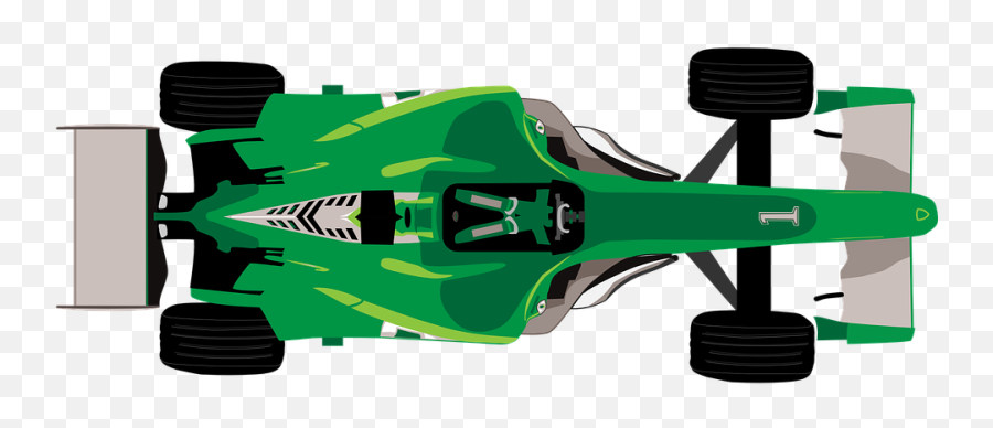Green Racing Cliparts - Race Car Top Down Clip Art Png,Top Of Car Png